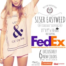 Siser Easyweed IRON-ON Heat Transfer Vinyl 15" x 9", 12", 1,3,5,10,25 and 50 Yd