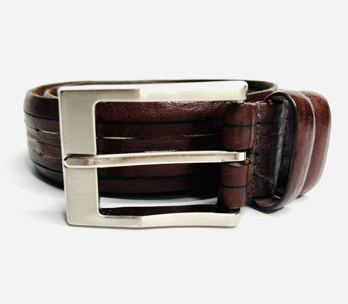 Tulliani Vintage Brown Leather Belt Size 44 Tulliani Leather Belts for Men | Mercari main image 3