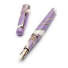 Leonardo Momento Zero Fountain Pen in Nuvola Lilac w/ Rose Gold trim -Extra Fine