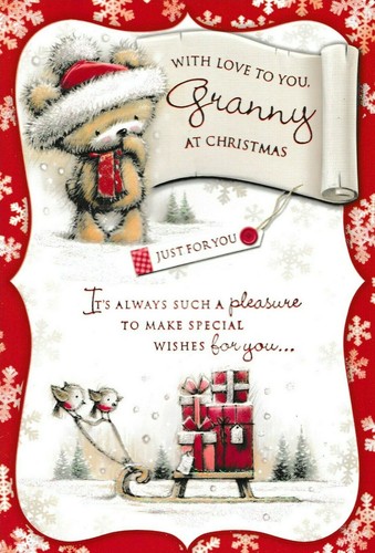 cute GRANNY merry Christmas card - 3 x cards to choose from!
