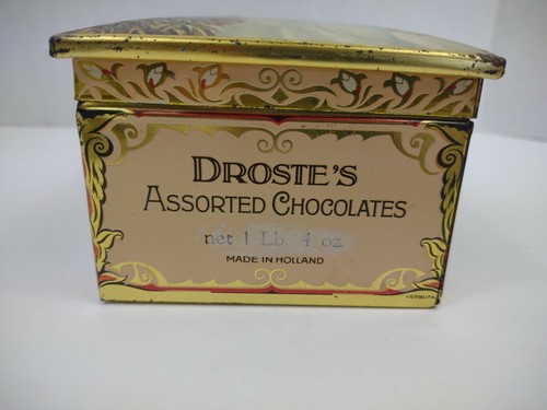 Vintage 1940s Droste's Chocolate Tin Haarlem Holland Hinged Metal candy windmill - Picture 6 of 12
