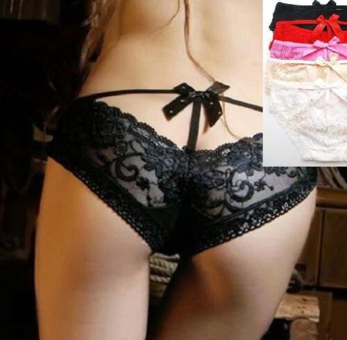 Ladies Sexy Lace Open Back Knickers / Briefs - Picture 1 of 8