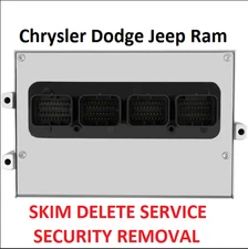 SKIM DELETE SERVICE SECURITY REMOVAL ECM ECU CHRYSLER DODGE JEEP RAM 2008-2021