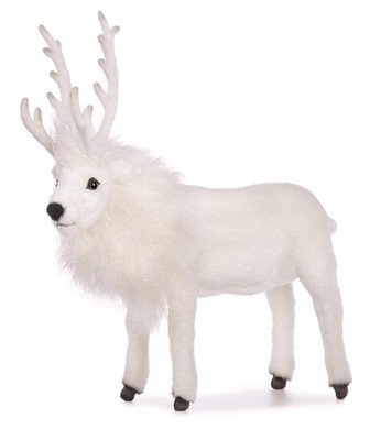 HANSA Real Stuffed White Reindeer 40 No.6188