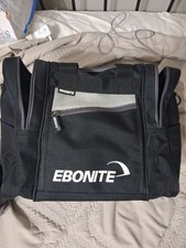 Ebonite Black Gold Side Pockets Bowling Bag Single Ball