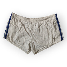 Vintage 70/80s Adidas Pik Maribor Cotton Running Football Shorts White Size S/M