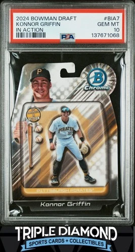 2024 Bowman Draft Chrome Konnor Griffin Bowman In Action Die-Cut PSA 10 BNB127