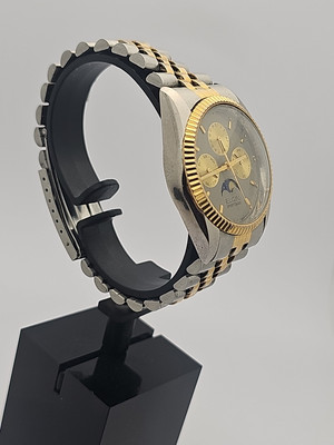 Mens Elgin Sportsman 35mm 2-tone Month-day-year-moonphase