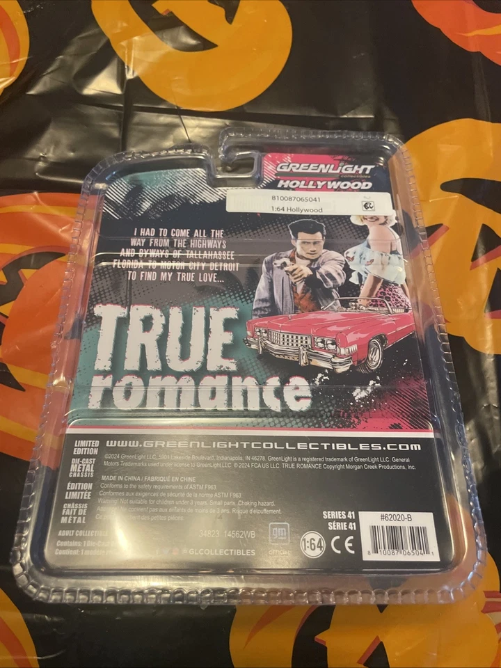GREENLIGHT BLUE (CHASE) TRUE ROMANCE 1974 CADILLAC ELDORADO WALMART ЭКСКЛЮЗИВ - Изображение 2 из 3