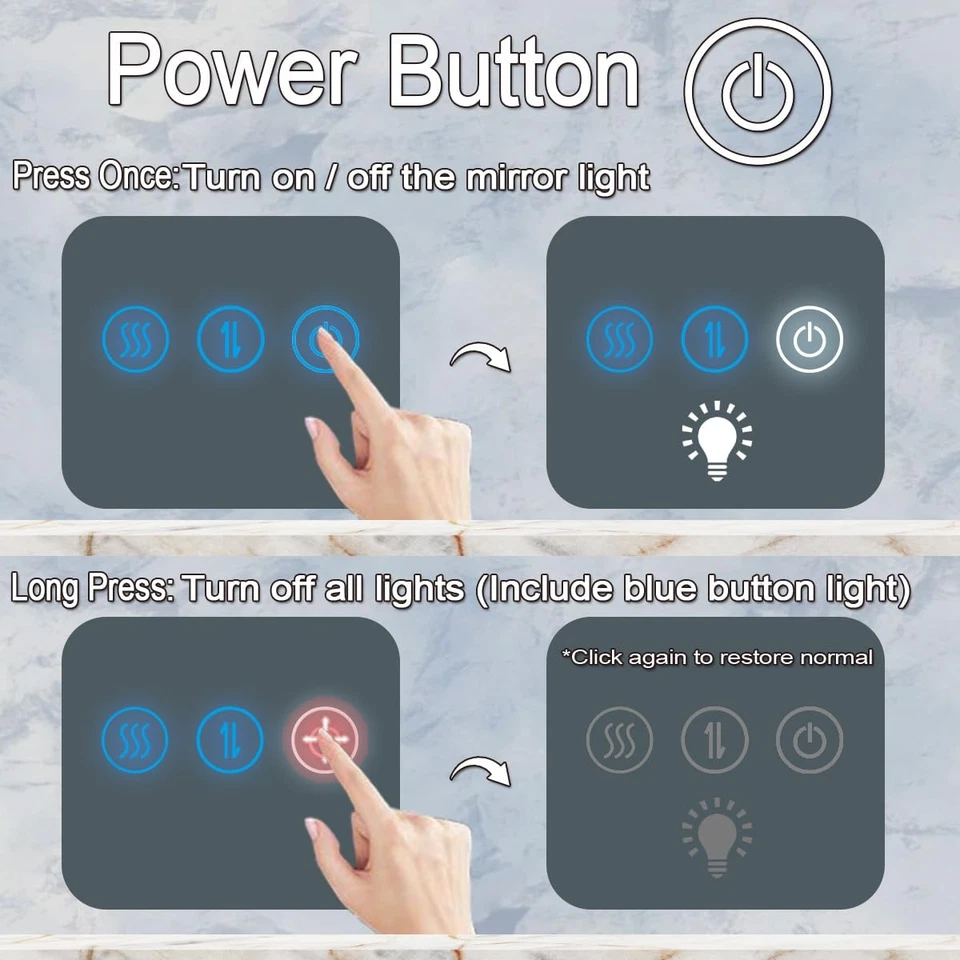 Espejo de baño LED redondo con marco negro con luces para pared de baño luz negra... Foto 2 de 4