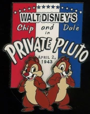 DLR Chip and Dale in Private Pluto April 2, 1943 Disney Pin 10818