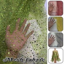 Glitter Sequin Tulle Fabric Sequin Beaded Mesh Fabric for Wedding Dress Party.