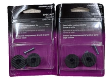 Prime-Line U 9163 Door Stop Rubber Tip with Screw - Black - Pack of 4