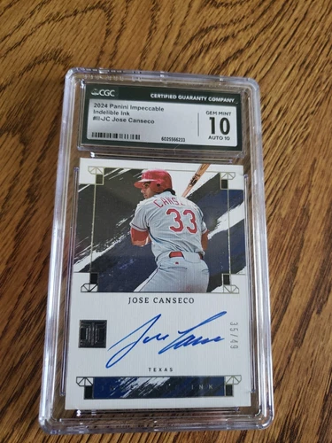 2024 Panini Impeccable - Indelible Ink #II-JC Jose Canseco 35/49 CGC 10 Auto 10