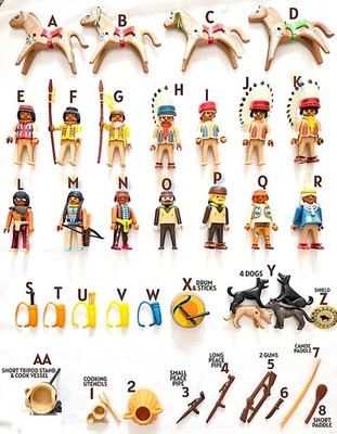 Playmobil PICK & CHOOSE Native American Indian Western Figure Horse Bow Arrows