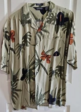 Mens Hawaiian Shirt Hawaiian Pace Size XL Dry Cleaned And Ready To Wear!