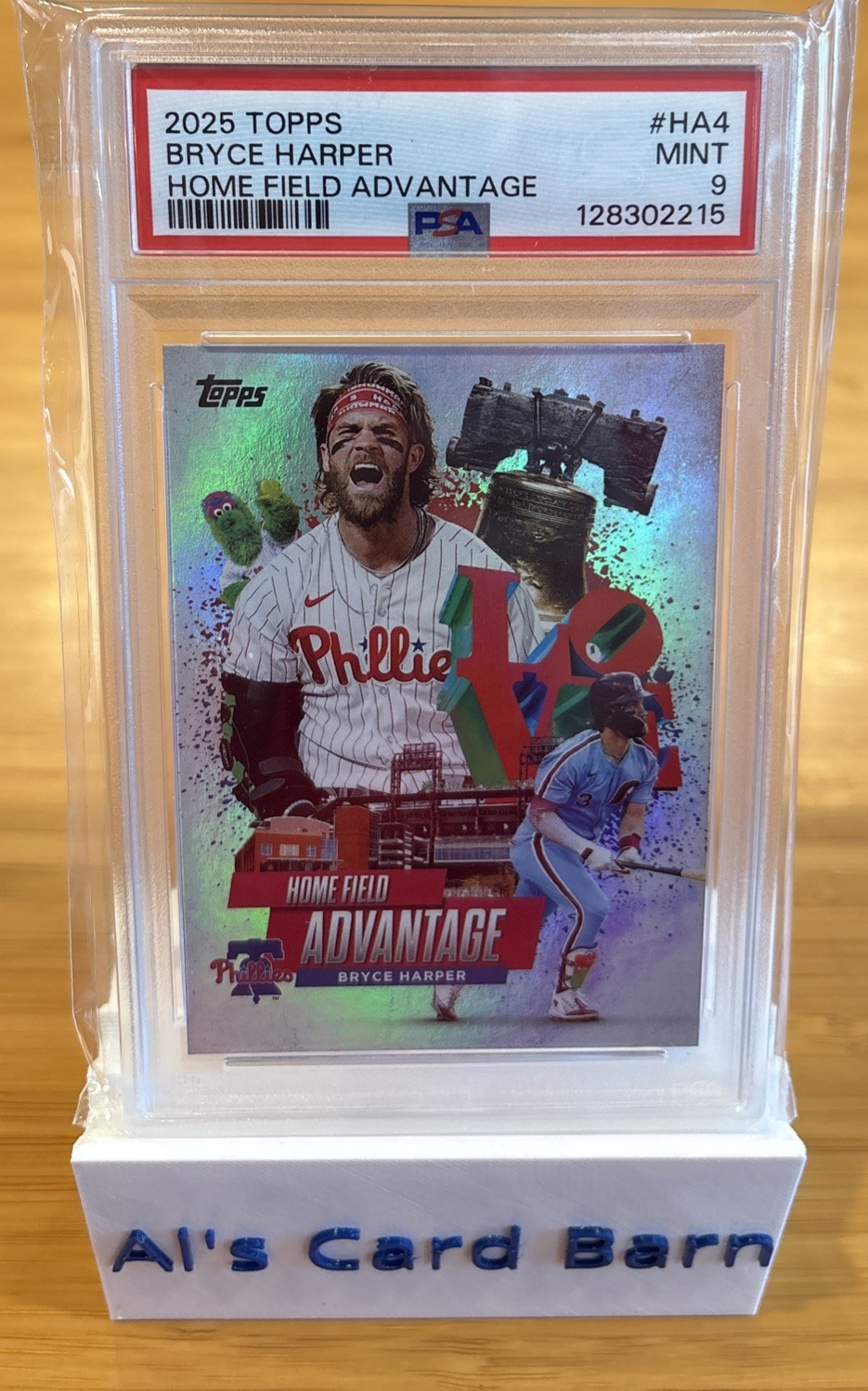 2025 Topps Home Field Advantage Bryce Harper PSA 9 Mint #HA4 Phillies Insert