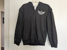 Nintendo Legend Of Zelda Shadow Link Black Zip Up Hoodie Adult Size S