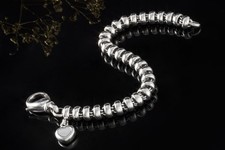 Chopard Armband Les Chaînes Herz Gliederarmband 16,5cm in 750er Weißgold Schmuck