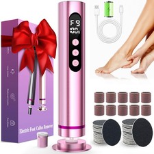 Electric Foot Nail File Cordless, 2 in 1 Wireless Dermave Electric Foot Callu...