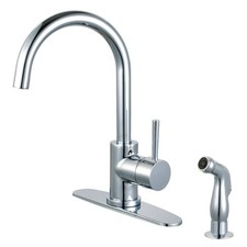 Kingston Brass LS857.DLSP Concord 1.8 GPM Standard Kitchen Faucet - Chrome