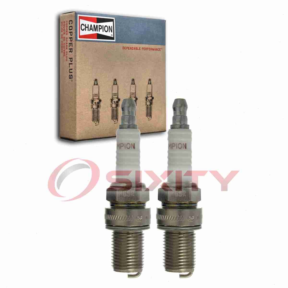 2 pc Champion 791 Spark Plugs for R5672-10 C57YC AR3910 7942 Ignition Wire sy