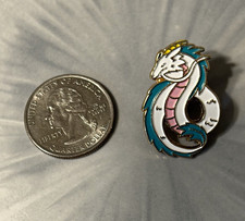 Dragon Enamel Lapel Pin Fantasy Dragon Theme - White Blue Pink