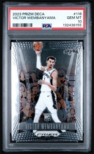 2023-24 Panini Prizm Deca Victor Wembanyama #116 (RC) PSA 10