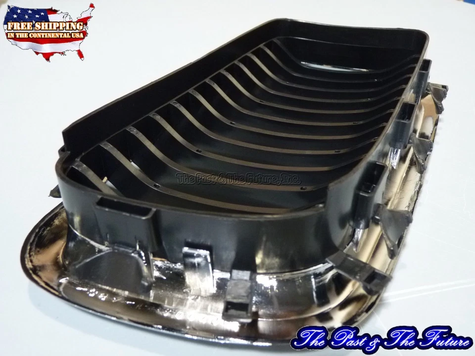 Fits -Series OEM Front Kidney Grille Grill Chrome Black Left Foto 3 de 4