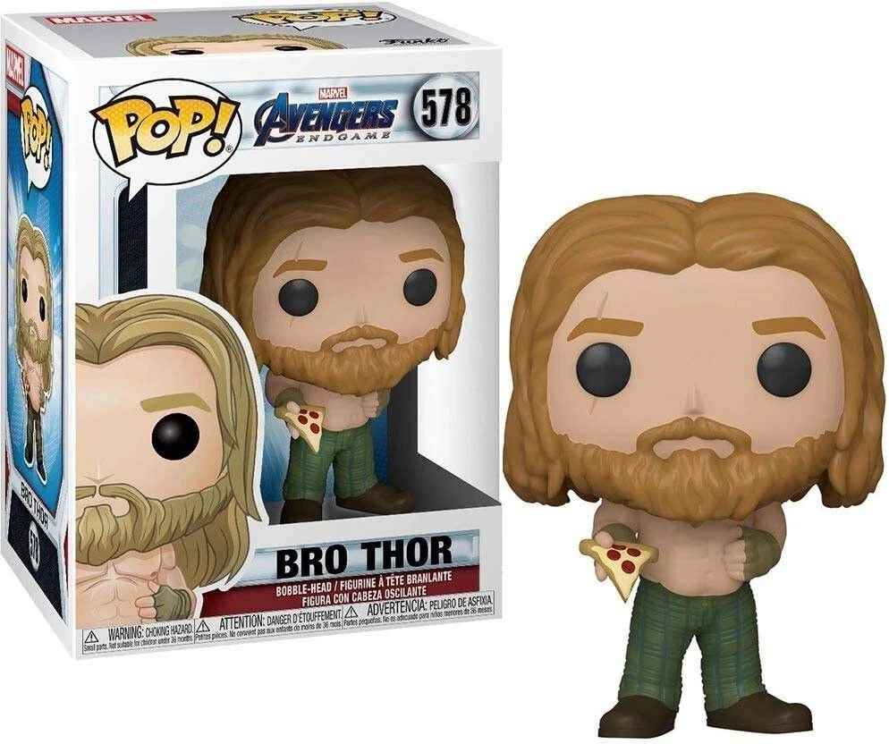Funko Pop Marvel Avengers Endgame 578 Bro Thor with Pizza Vinyl Pop Figure