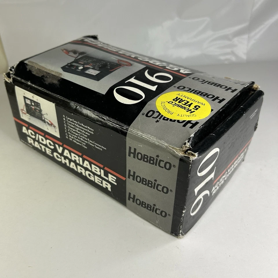 Vintage NIB Hobbico 910 Series AC/DC Auto Charger for R/C Ni-Cad Batteries - Image 4 of 4