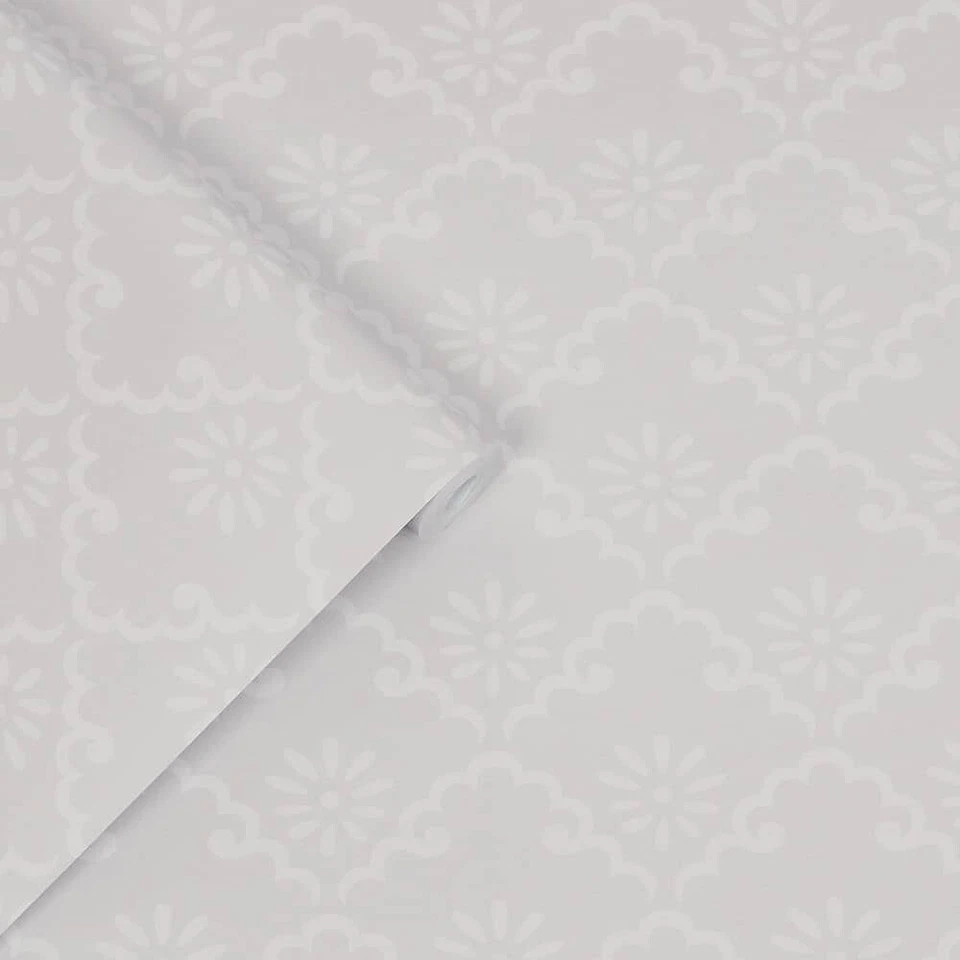 Laura Ashley 118476 Coralie Sugared Gray Spongeable Non-Woven Wallpaper 56 Sq Ft - Image 2 of 4