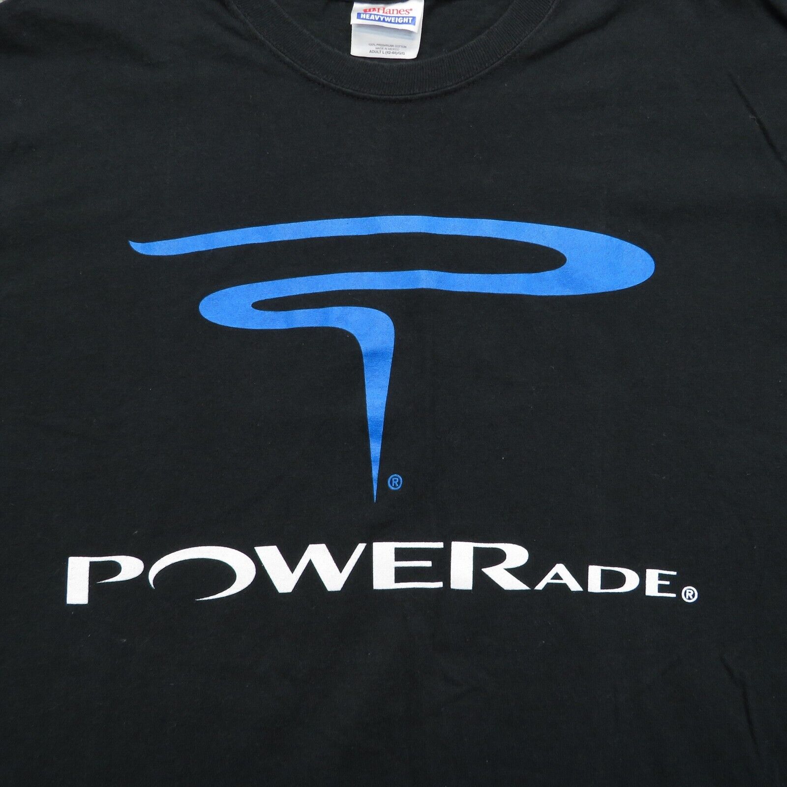 VTG Powerade Shirt Mens Large Black Y2K Graphic P… - image 2