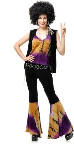 Groovin' Baby 60's Groovy Hippie Woodstock Halloween Adult Costume Size Large
