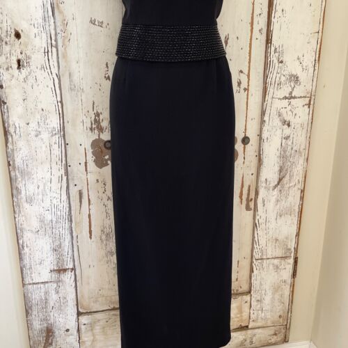 Vintage Daymor Couture by C. Mercedes Ferreira Size 10 Womans Black Beaded Dress - Picture 4 of 7