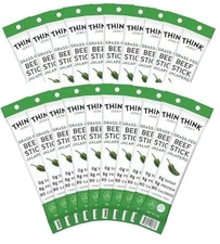 Lot of 20 Sticks x Think Jerky, Jalapeno Grass-Fed Beef Sticks (1.0 oz/Stick)