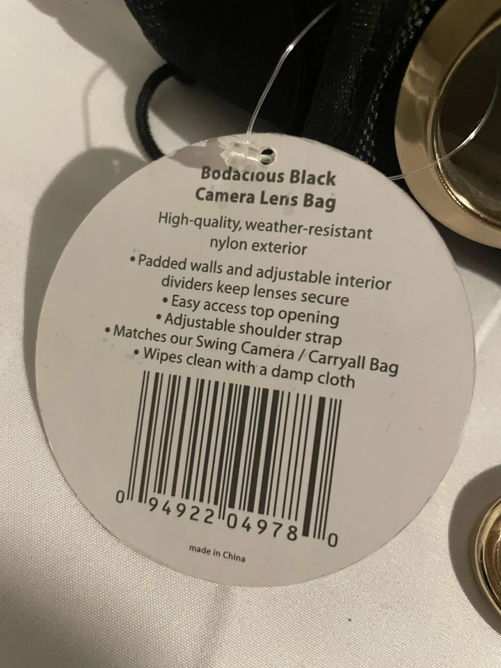 Новый Jill-E необходимый плотный объектив сумка/чехол для переноски черный с белым интерьером - Изображение 2 из 4