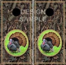 Wild Turkey Camo LAMINATED Cornhole Wrap Bags Skin Decal Sticker
