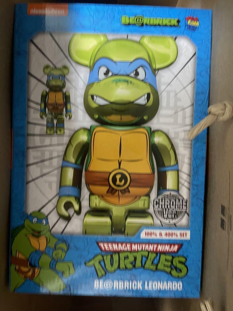 BE@RBRICK LEONARDO CHROME Ver. 400% 100% Turtles MEDICOM TOY BE@RBRICK LEONARDO CHROME Ver. 400% 100% Turtles MEDICOM TOY