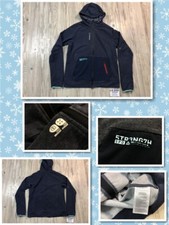 REEBOK CROSSFIT RUNNING HOODIE Full Zip Jacket Blue Front Zip Women Large L  LV