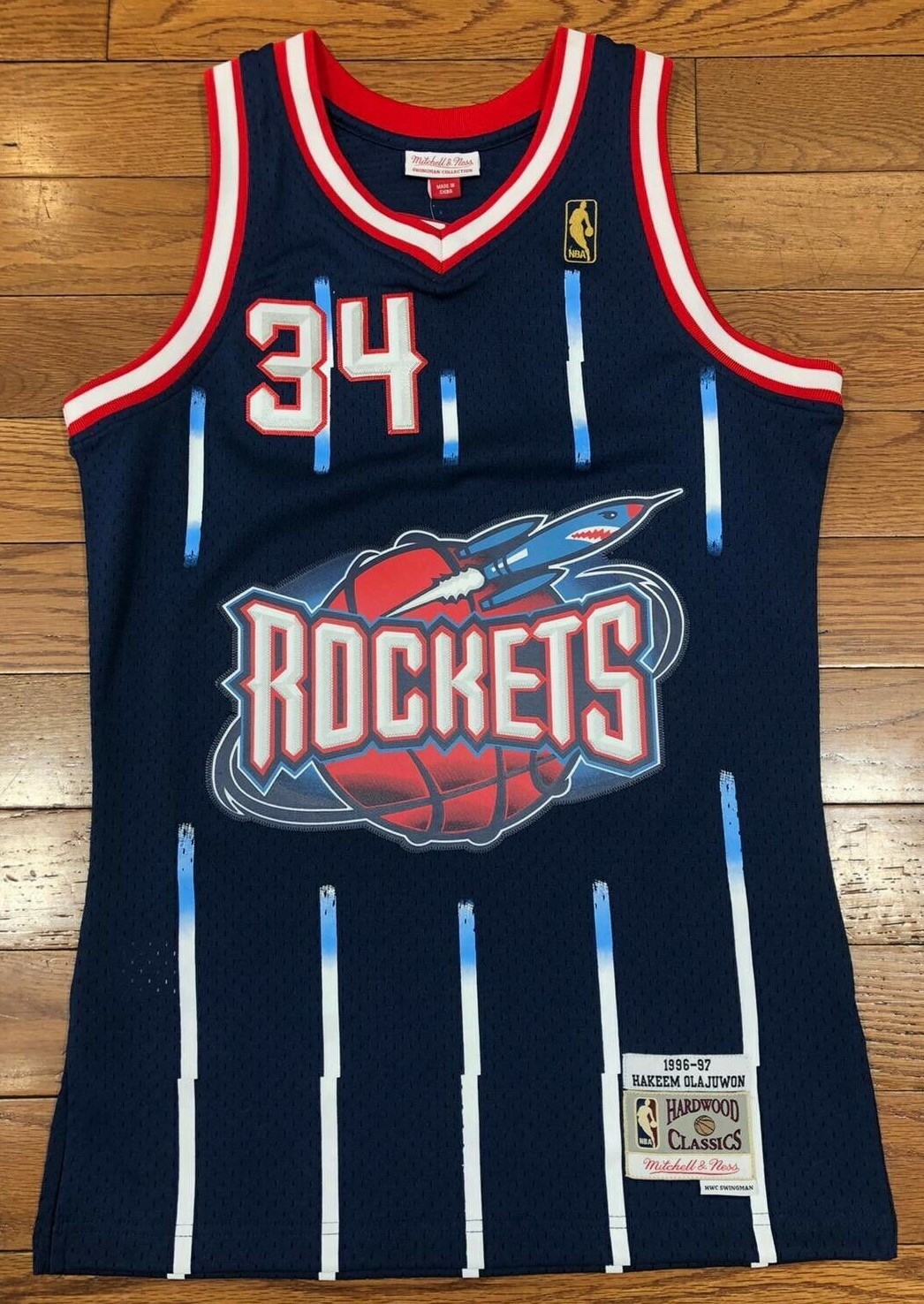 hakeem olajuwon throwback jersey