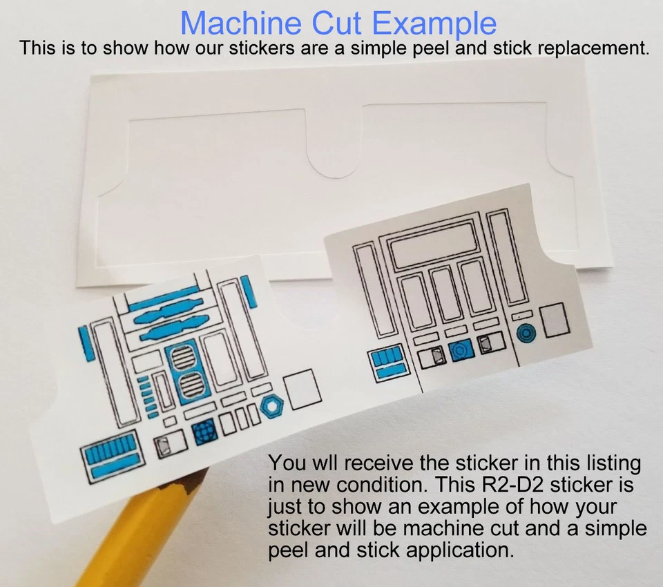 Vintage Star Wars Millennium Falcon Replacement Toy Stickers Peel & Stick - Image 2 of 4