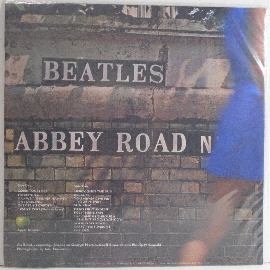 THE BEATLES ABBEY ROAD BRAZIL 1969 FIRST PRESS STEREO PLASTIC BAG
