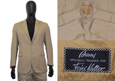 Great 2950 Mens Brioni NOMENTANO Blazer 50IT 40US/UK Beige 100 Wool