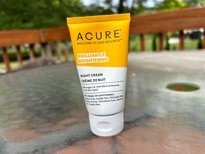 Acure Brilliantly Brightening Night Cream 1.7 oz Organic and Vegan Beauty Sealed