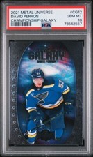2021 Metal Universe David Perron Championship Galaxy #CG12 PSA 10 GEM POP 1