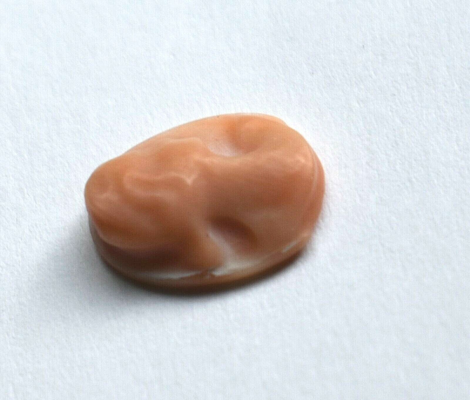Coral Cameo Antique Natural Salmon Carved for Set… - image 9