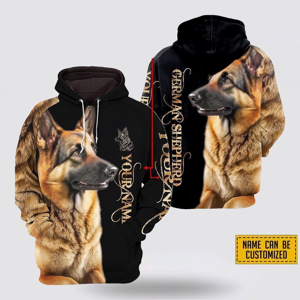 Custom German Shepherd 3D All-Over Print Hoodie