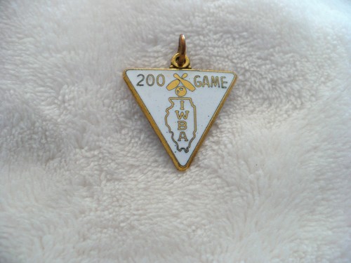 LM- VINTAGE 1966 STATE TOURNAMENT BELLEVILLE  BOWLING PIN CHARM  (#16724)(ENAMEL - Picture 2 of 8
