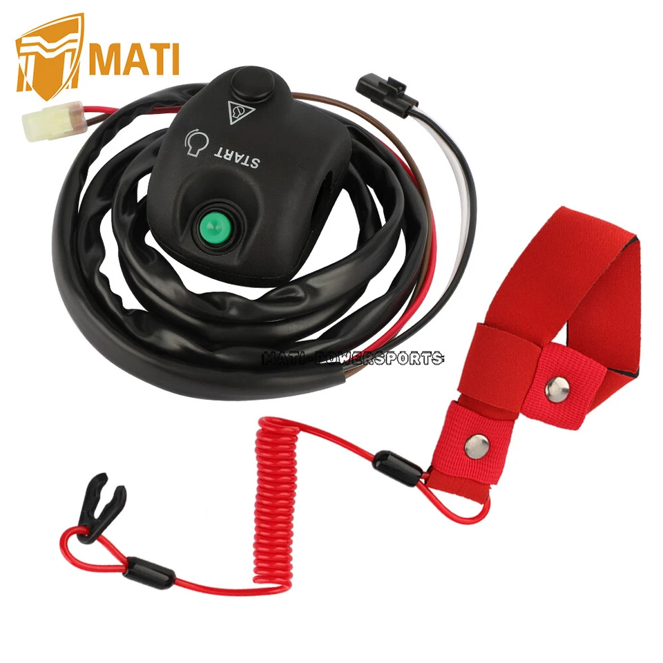 Handlebar Start Stop Switch w/Lanyard for Yamaha WaveRaider/WaveVenture 700 760 - Image 2 of 4